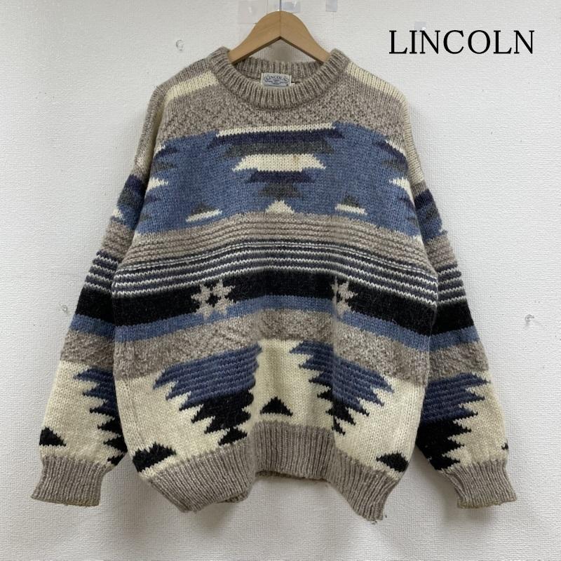 古着 USED ニット、セーター 長袖 90s Vintage LINCOLN リンカーン 長袖 セーター ノルディック スコットランド製 L ノルディック柄 マルチカラー / マルチカラー / multicolor メンズ USED 古着 中古 50145440