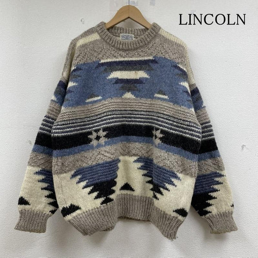 古着 USED ニット、セーター 長袖 90s Vintage LINCOLN リンカーン 長袖 セーター ノルディック スコットランド製 L ノルディック柄 マルチカラー / マルチカラー / multicolor メンズ USED 古着 中古 50145440