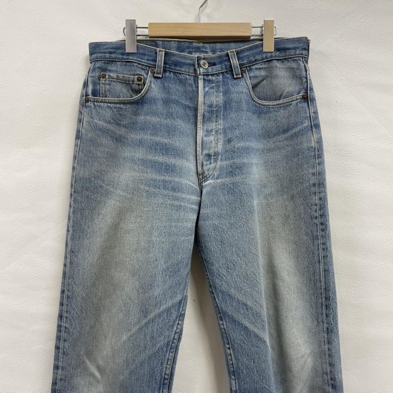 リーバイス Levi s パンツ デニム、ジーンズ 501 USA製 80 s ヴィンテージ ボタン裏 501 シングルステッチ 35インチ 無地 水色 / ライトブルー / メンズ USED 古着 中古 50145457