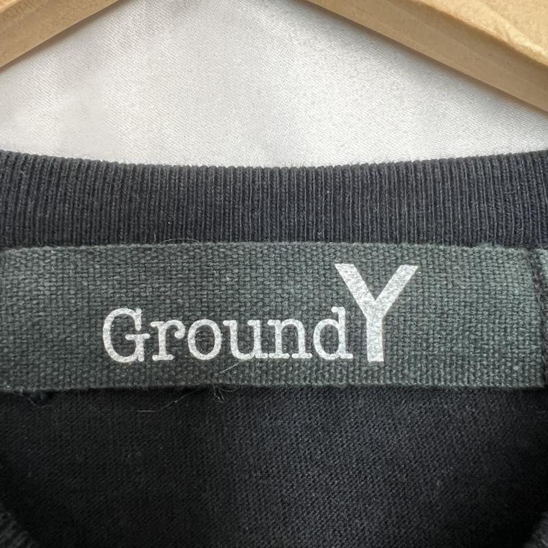 グラウンドワイ Ground Y Tシャツ 長袖 ロゴプリント ロンT ヨウジヤマモト 1 黒 / ブラック / black メンズ USED 古着 中古 50145467