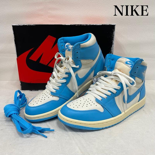 ナイキ NIKE スニーカー スニーカー AIR JORDAN 1 Retro High OG エアジョーダン レトロハイ ハイカット DZ5485 28.0cm ロゴ、文字 水色 / ライトブルー / X 白 / ホワイト / white メンズ USED 古着 中古 50145504