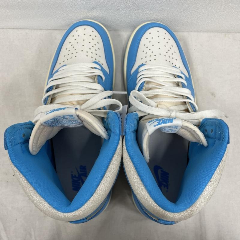 ナイキ NIKE スニーカー スニーカー AIR JORDAN 1 Retro High OG エアジョーダン レトロハイ ハイカット DZ5485 28.0cm ロゴ、文字 水色 / ライトブルー / X 白 / ホワイト / white メンズ USED 古着 中古 50145504