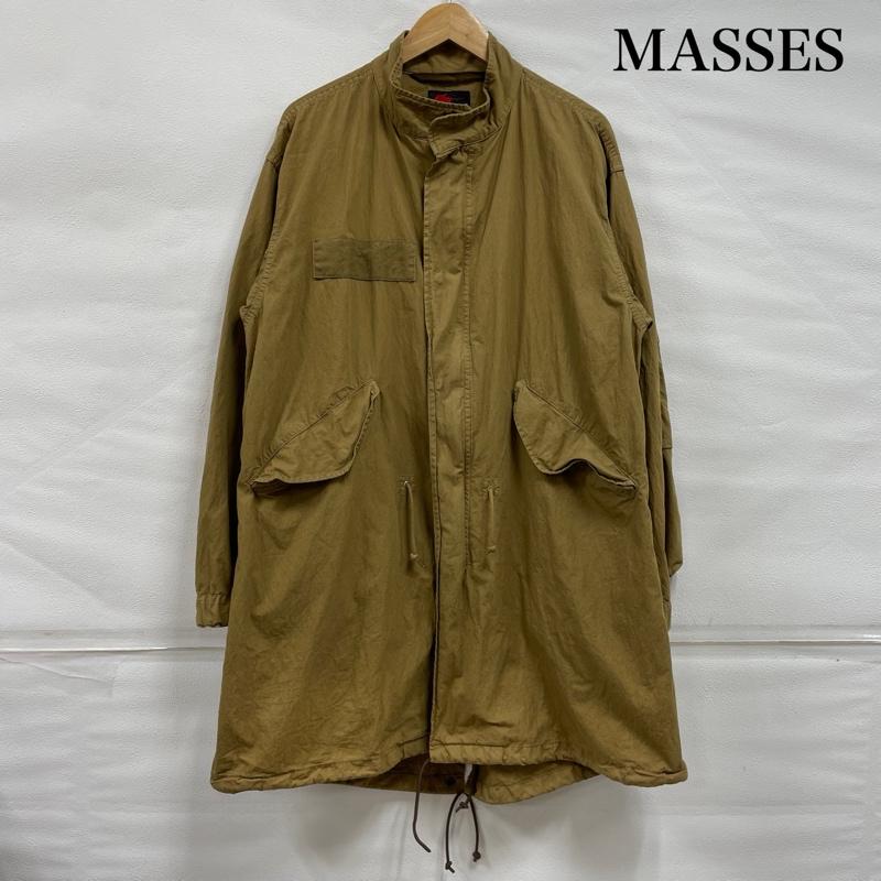 古着 USED コート コート一般 MASSES 18AW マシス フィッシュテール ミリタリー モッズコート パッチ ワッペン S ボーダー柄 カーキ / カーキ / khaki メンズ USED 古着 中古 50145515