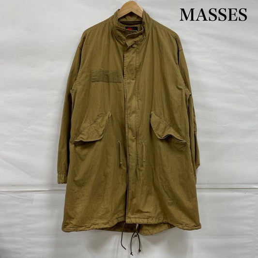 古着 USED コート コート一般 MASSES 18AW マシス フィッシュテール ミリタリー モッズコート パッチ ワッペン S ボーダー柄 カーキ / カーキ / khaki メンズ USED 古着 中古 50145515