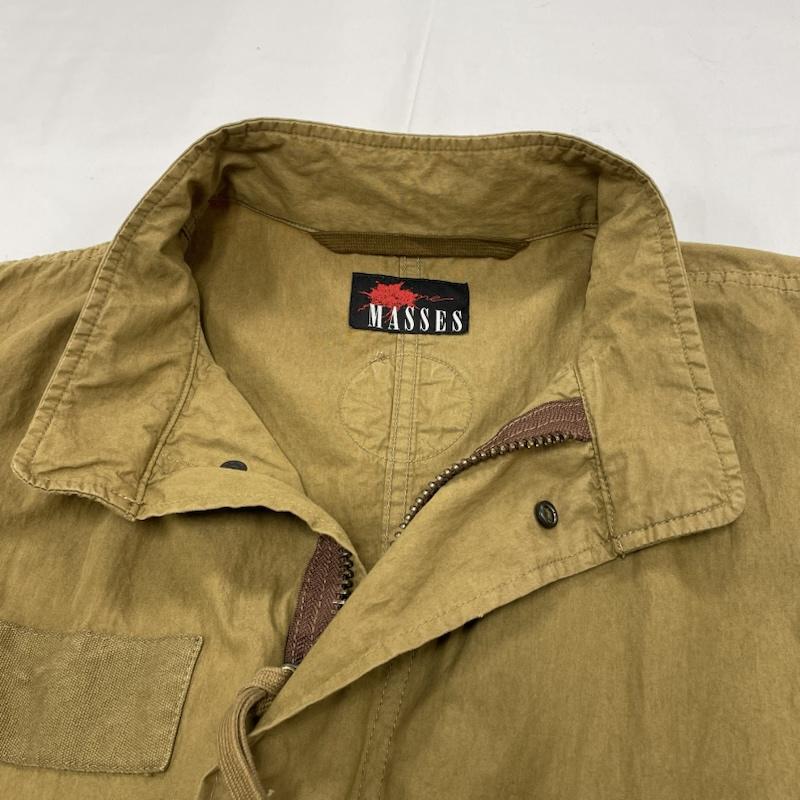 古着 USED コート コート一般 MASSES 18AW マシス フィッシュテール ミリタリー モッズコート パッチ ワッペン S ボーダー柄 カーキ / カーキ / khaki メンズ USED 古着 中古 50145515