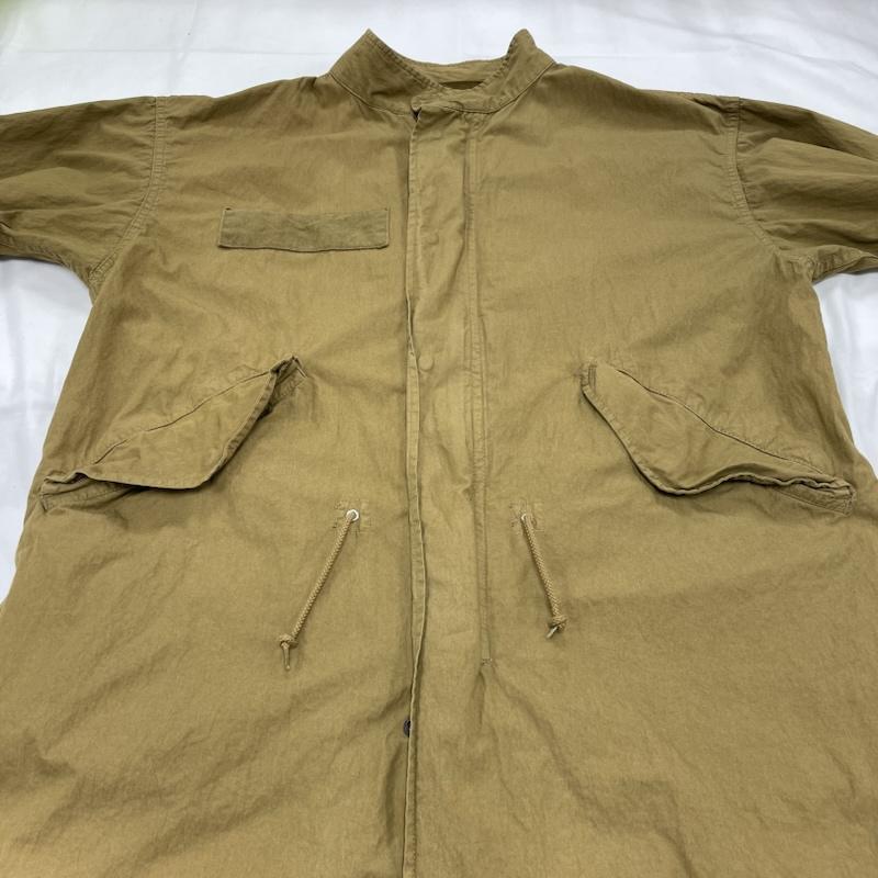 古着 USED コート コート一般 MASSES 18AW マシス フィッシュテール ミリタリー モッズコート パッチ ワッペン S ボーダー柄 カーキ / カーキ / khaki メンズ USED 古着 中古 50145515
