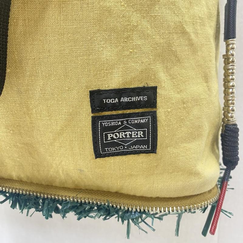 ポーター PORTER ショルダーバッグ ショルダーバッグ PORTER×TOGA ARCHIVES パッカブル 2WAYショルダーバッグ beige ロゴ、文字 ベージュ / ベージュ / beige X 緑 / グリーン / green レディース USED 古着 中古 50145580