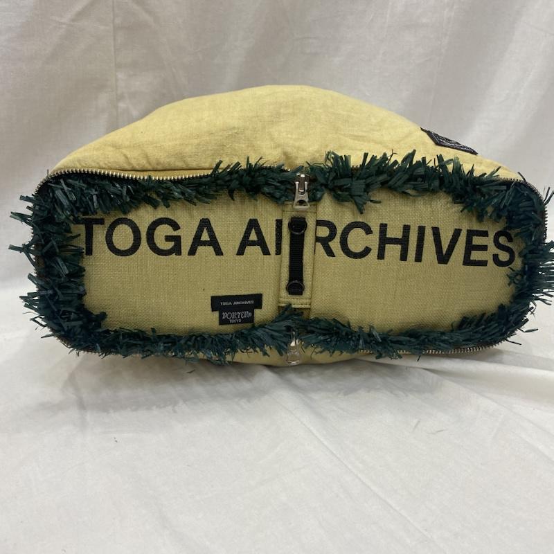 ポーター PORTER ショルダーバッグ ショルダーバッグ PORTER×TOGA ARCHIVES パッカブル 2WAYショルダーバッグ beige ロゴ、文字 ベージュ / ベージュ / beige X 緑 / グリーン / green レディース USED 古着 中古 50145580