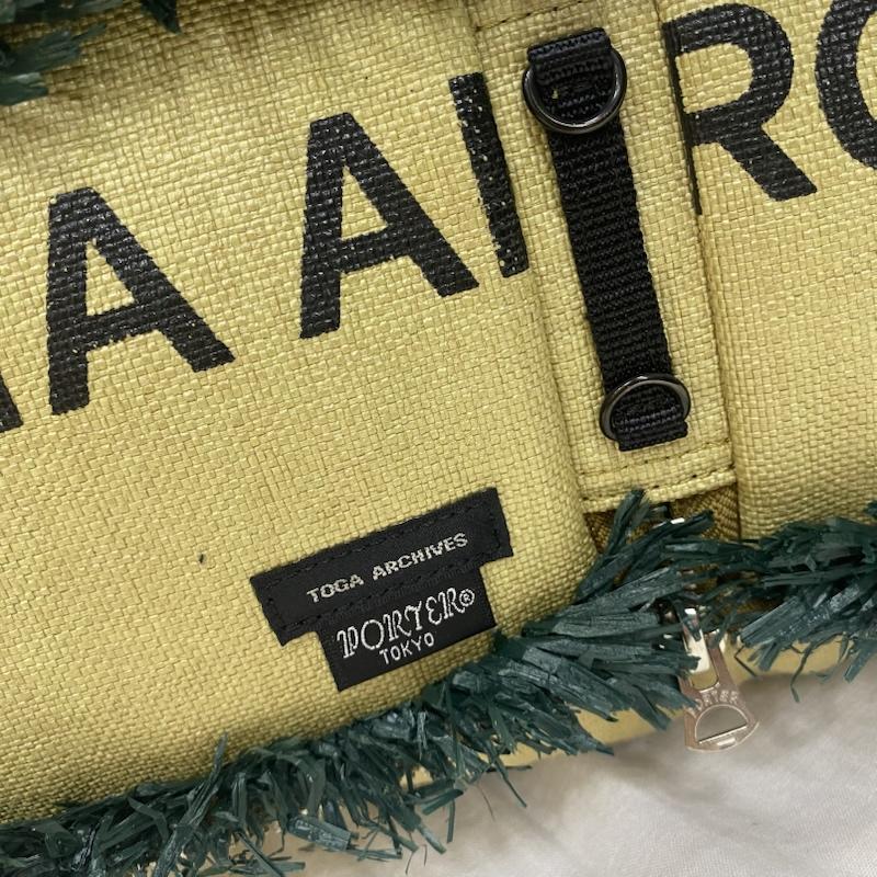 ポーター PORTER ショルダーバッグ ショルダーバッグ PORTER×TOGA ARCHIVES パッカブル 2WAYショルダーバッグ beige ロゴ、文字 ベージュ / ベージュ / beige X 緑 / グリーン / green レディース USED 古着 中古 50145580