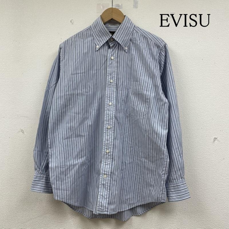 エヴィス EVISU シャツ、ブラウス 長袖 初期黒ハウスタグ 長袖 ストライプ ボタンダウン シャツ 38 ストライプ マルチカラー / マルチカラー / multicolor メンズ USED 古着 中古 50145587