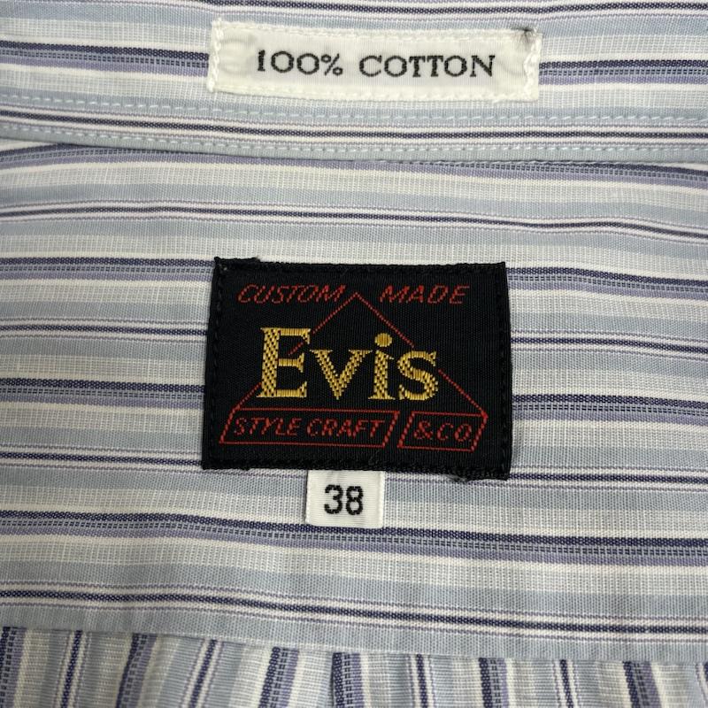 エヴィス EVISU シャツ、ブラウス 長袖 初期黒ハウスタグ 長袖 ストライプ ボタンダウン シャツ 38 ストライプ マルチカラー / マルチカラー / multicolor メンズ USED 古着 中古 50145587