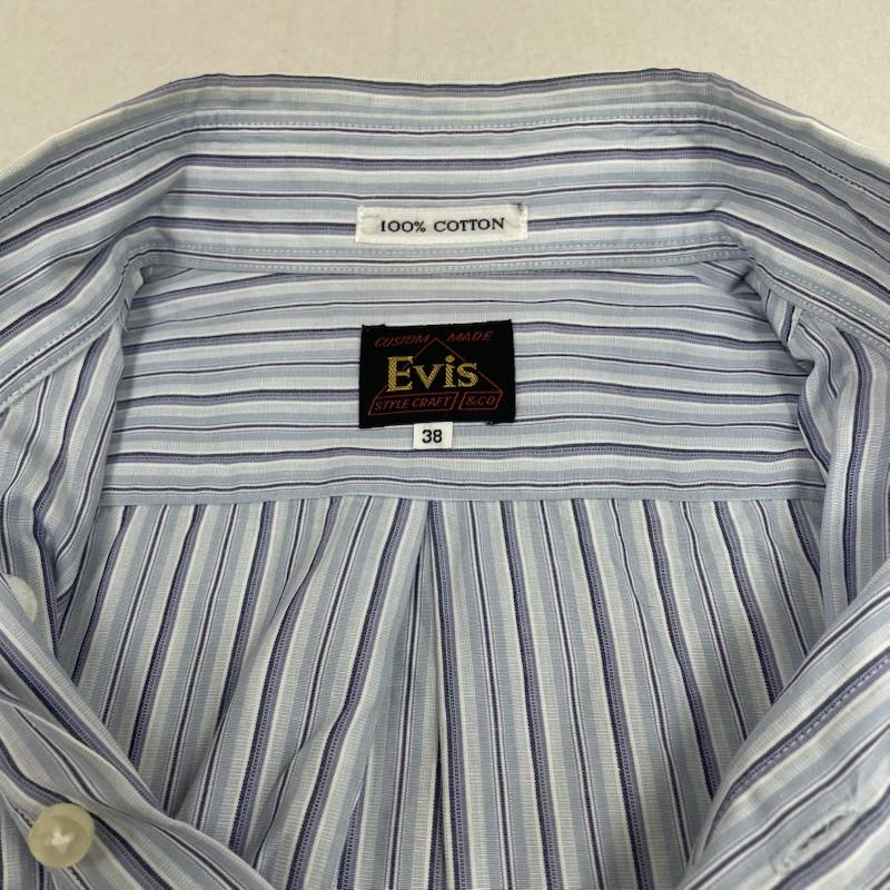 エヴィス EVISU シャツ、ブラウス 長袖 初期黒ハウスタグ 長袖 ストライプ ボタンダウン シャツ 38 ストライプ マルチカラー / マルチカラー / multicolor メンズ USED 古着 中古 50145587