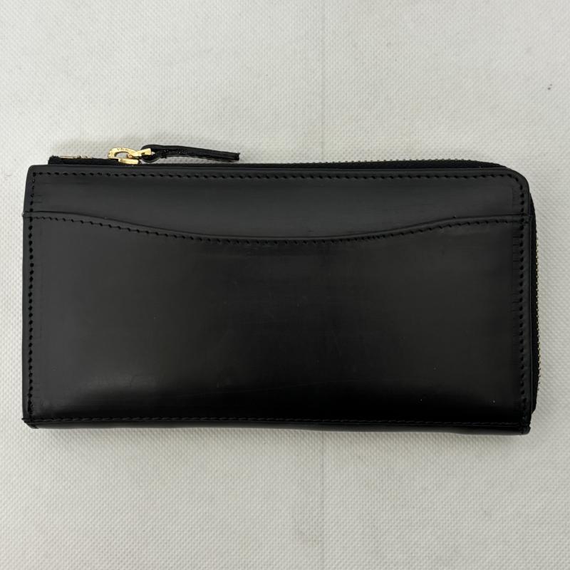 レザー レザー 財布 長財布 レザーウォレット ブライドルレザー タンニンなめし革 黒 / ブラック / black メンズ USED 古着 中古 50145635