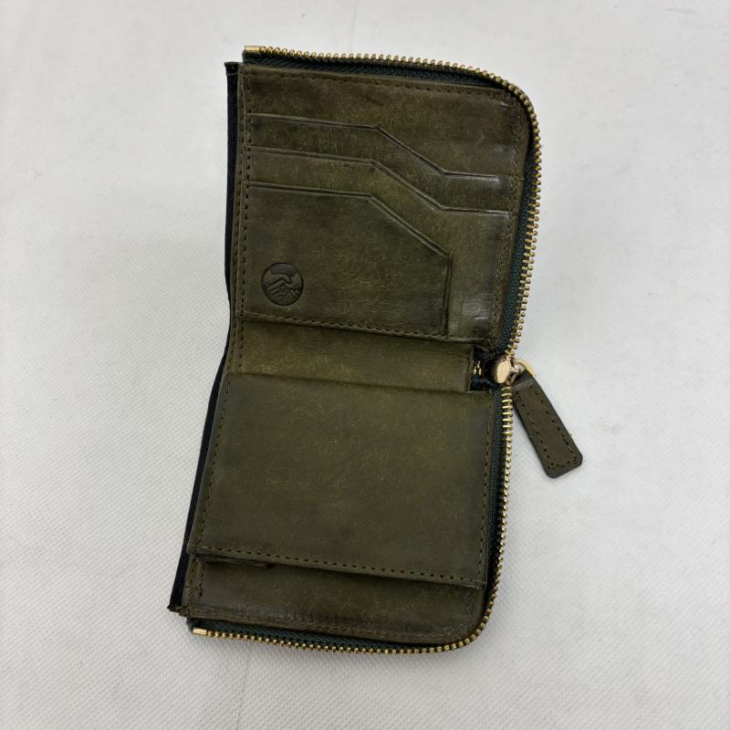 レザー レザー 財布 二つ折り レザーウォレット タンニンなめし革 メンズ USED 古着 中古 50145636