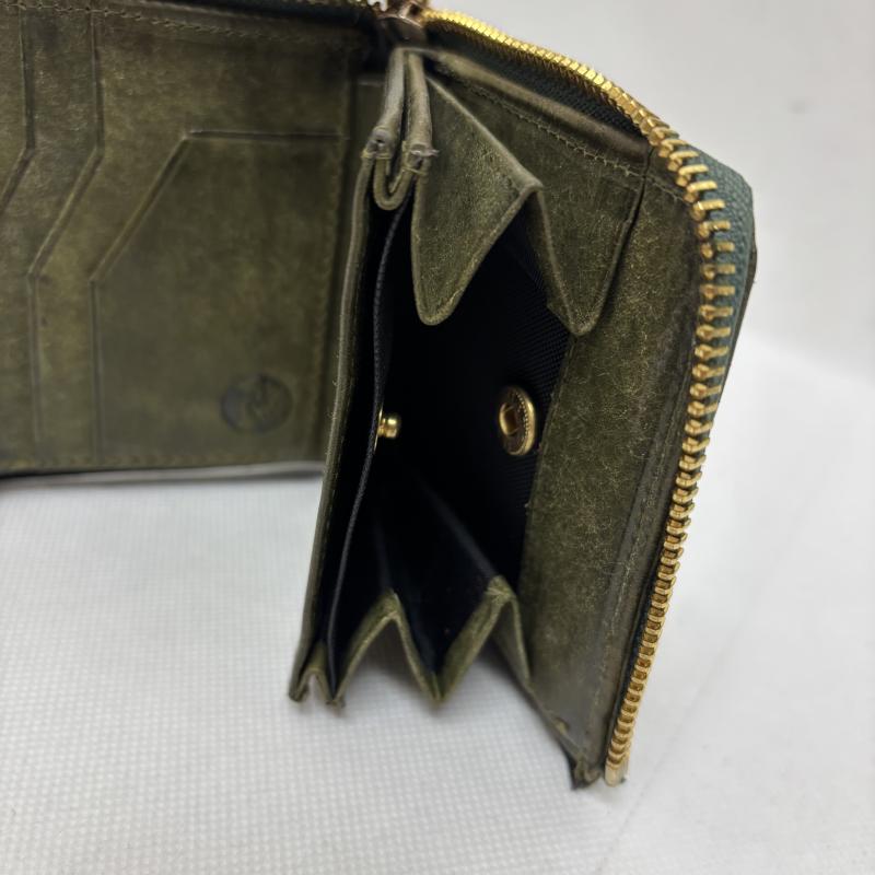 レザー レザー 財布 二つ折り レザーウォレット タンニンなめし革 メンズ USED 古着 中古 50145636