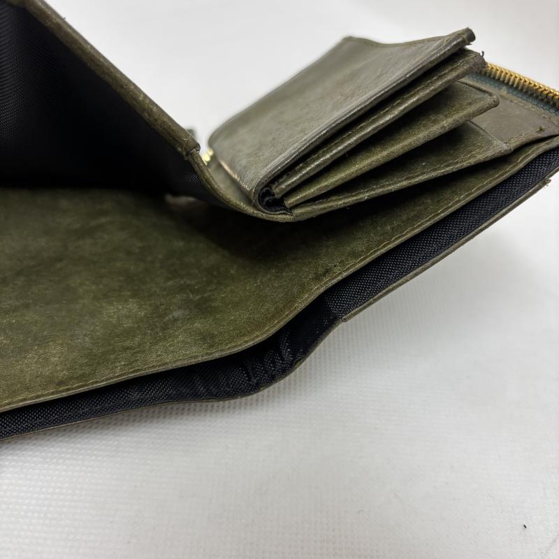 レザー レザー 財布 二つ折り レザーウォレット タンニンなめし革 メンズ USED 古着 中古 50145636