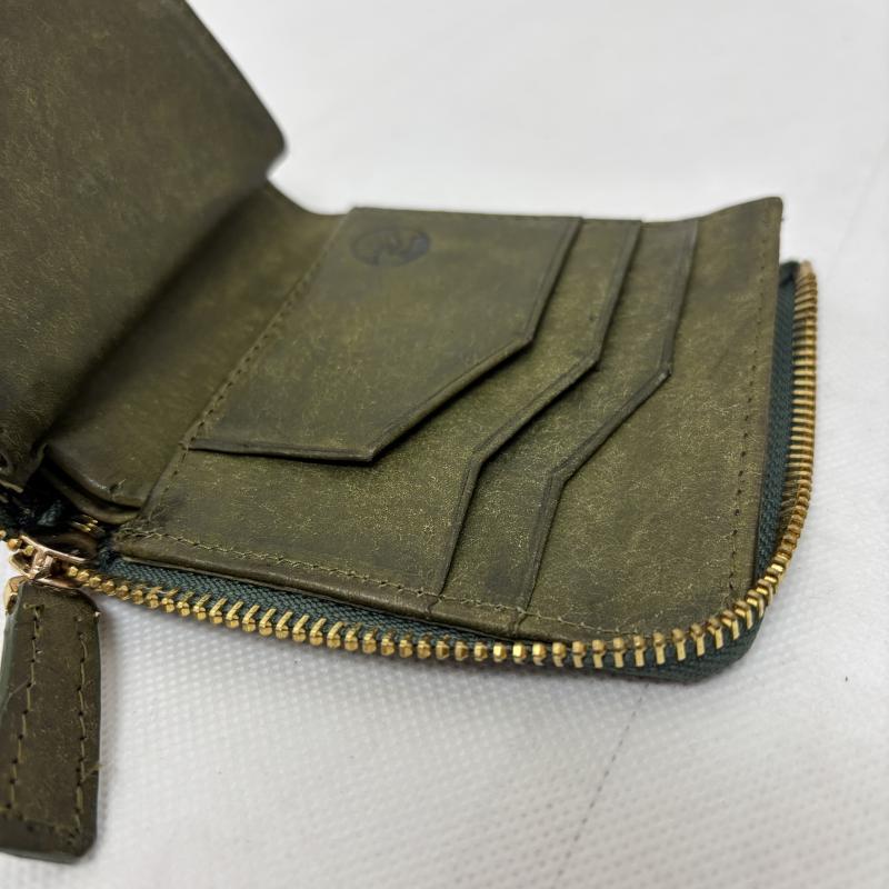 レザー レザー 財布 二つ折り レザーウォレット タンニンなめし革 メンズ USED 古着 中古 50145636