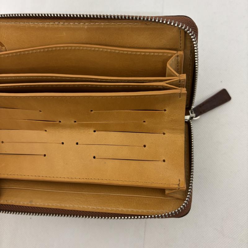 レザー レザー 財布 長財布 レザーウォレット プエプロレザー タンニンなめし カード大量 - メンズ USED 古着 中古 50145639