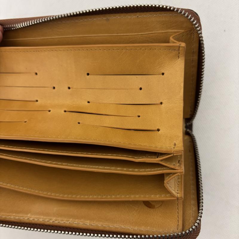 レザー レザー 財布 長財布 レザーウォレット プエプロレザー タンニンなめし カード大量 - メンズ USED 古着 中古 50145639