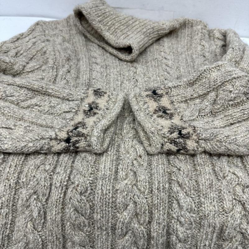 ポロラルフローレン POLO RALPH LAUREN ニット、セーター 長袖 90s ウール シルク ハイネック ケーブル ニット M ベージュ / ベージュ / beige メンズ USED 古着 中古 50145641