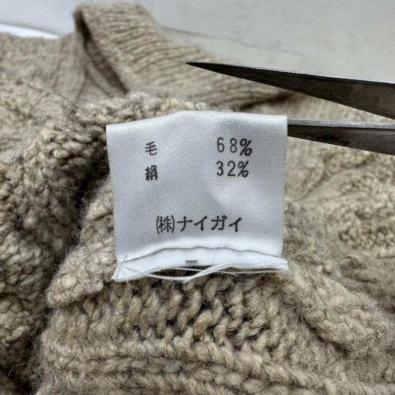 ポロラルフローレン POLO RALPH LAUREN ニット、セーター 長袖 90s ウール シルク ハイネック ケーブル ニット M ベージュ / ベージュ / beige メンズ USED 古着 中古 50145641