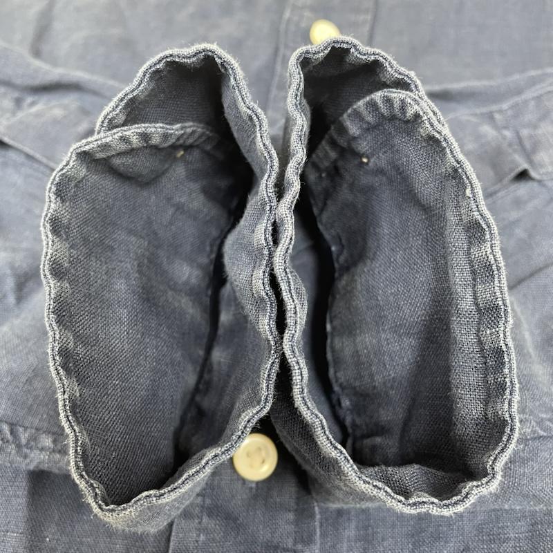 ラルフローレン RALPHLAUREN シャツ、ブラウス 長袖 長袖 シャツ ブラウス 麻100% リネン バンドカラー ロゴ ワンポイント 刺繍 XL ロゴ、文字 X 刺繍 X ワンポイント インディゴ / インディゴ / Indigo メンズ USED 古着 中古 50145662