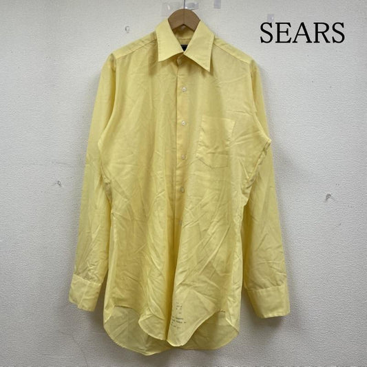 シアーズ SEARS シャツ、ブラウス 長袖 80s ヴィンテージ SEARS 長袖 ドレスシャツ ブラウス Shirt ロングスリーブ 胸ポケット サイズ15 1/2-36 - 無地 黄 / イエロー / yellow メンズ USED 古着 中古 50145710