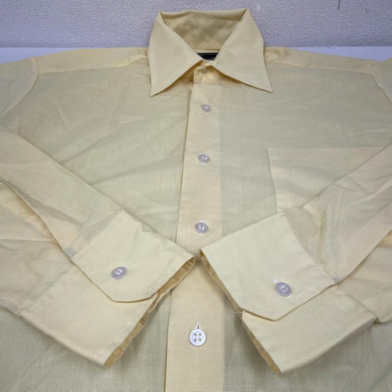 シアーズ SEARS シャツ、ブラウス 長袖 80s ヴィンテージ SEARS 長袖 ドレスシャツ ブラウス Shirt ロングスリーブ 胸ポケット サイズ15 1/2-36 - 無地 黄 / イエロー / yellow メンズ USED 古着 中古 50145710
