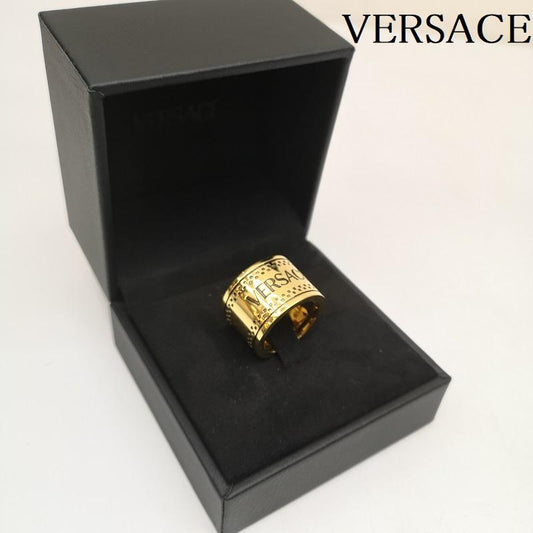 ヴェルサーチ VERSACE アクセサリー 指輪 Vintage Logo Ring ロゴ エングレーブ リング 指輪 21号 - 金 / ゴールド / gold color メンズ USED 古着 中古 50145712