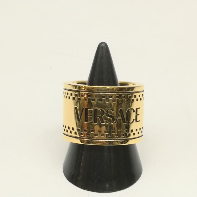ヴェルサーチ VERSACE アクセサリー 指輪 Vintage Logo Ring ロゴ エングレーブ リング 指輪 21号 - 金 / ゴールド / gold color メンズ USED 古着 中古 50145712