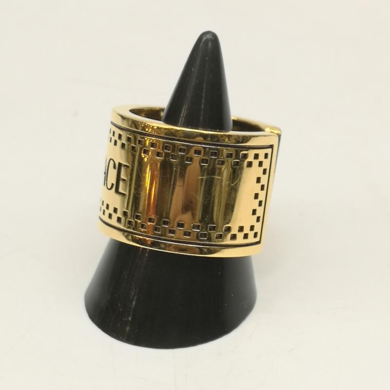 ヴェルサーチ VERSACE アクセサリー 指輪 Vintage Logo Ring ロゴ エングレーブ リング 指輪 21号 - 金 / ゴールド / gold color メンズ USED 古着 中古 50145712