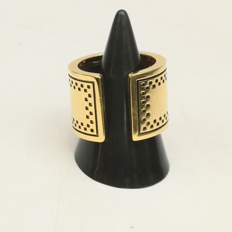 ヴェルサーチ VERSACE アクセサリー 指輪 Vintage Logo Ring ロゴ エングレーブ リング 指輪 21号 - 金 / ゴールド / gold color メンズ USED 古着 中古 50145712
