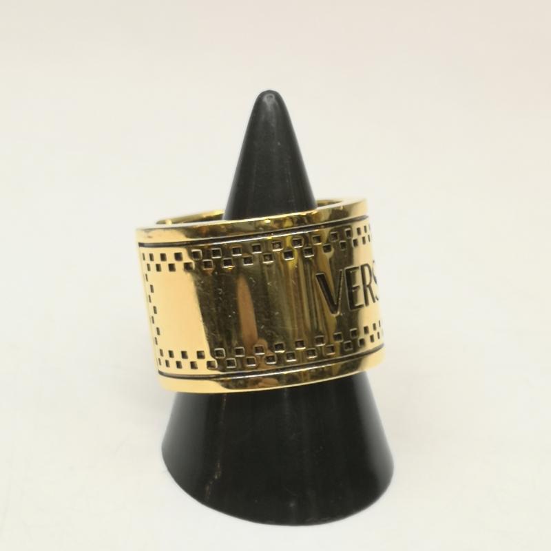 ヴェルサーチ VERSACE アクセサリー 指輪 Vintage Logo Ring ロゴ エングレーブ リング 指輪 21号 - 金 / ゴールド / gold color メンズ USED 古着 中古 50145712