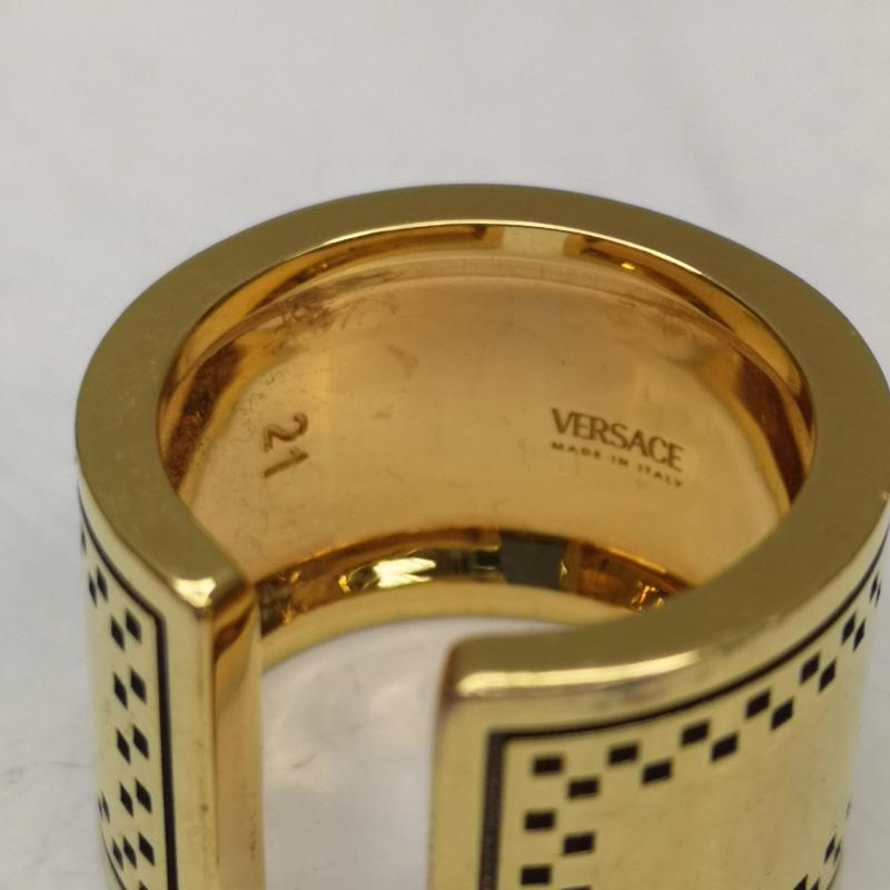 ヴェルサーチ VERSACE アクセサリー 指輪 Vintage Logo Ring ロゴ エングレーブ リング 指輪 21号 - 金 / ゴールド / gold color メンズ USED 古着 中古 50145712