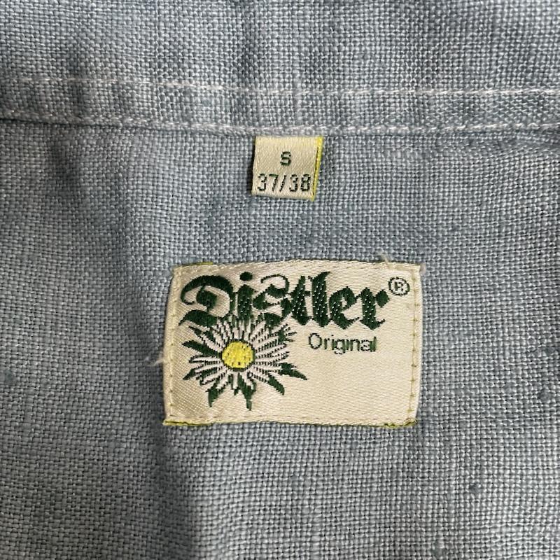 古着 USED シャツ、ブラウス 長袖 ヴィンテージ Distler Tyrolean shirt チロリアン 長袖シャツ 編み上げ ロゴ プリント S ロゴ、文字 X プリント 水色 / ライトブルー / メンズ USED 古着 中古 50145714