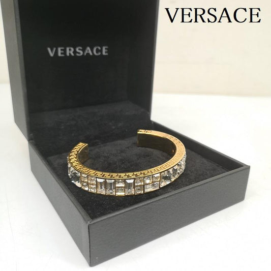ヴェルサーチ VERSACE アクセサリー ブレスレット、バングル クリスタルローズウォンドゥカフ ブレスレット バングル XL - 金 / ゴールド / gold color メンズ USED 古着 中古 50145715