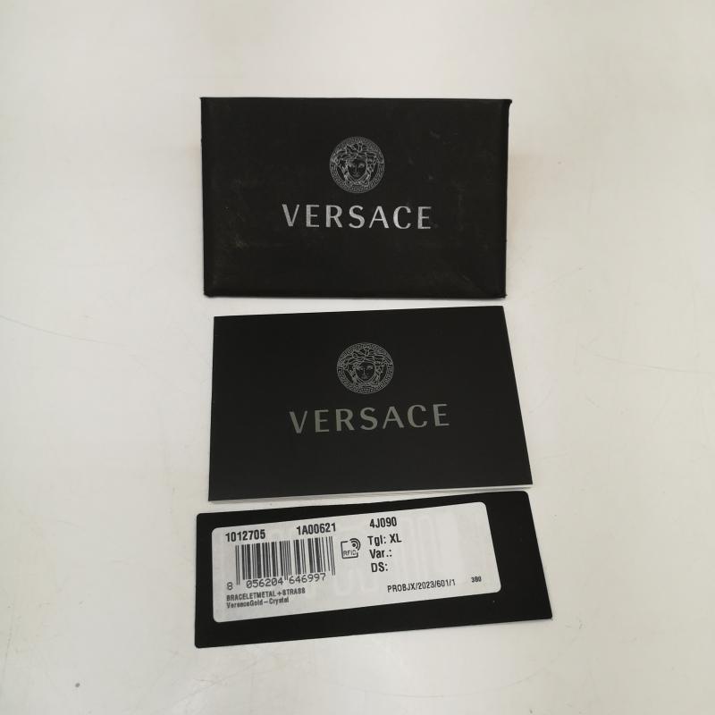 ヴェルサーチ VERSACE アクセサリー ブレスレット、バングル クリスタルローズウォンドゥカフ ブレスレット バングル XL - 金 / ゴールド / gold color メンズ USED 古着 中古 50145715
