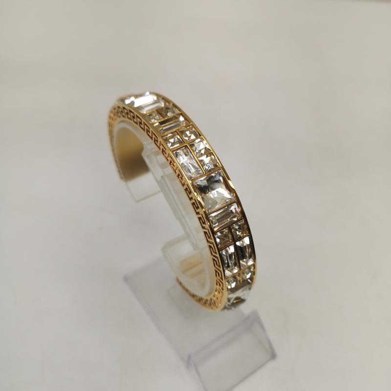 ヴェルサーチ VERSACE アクセサリー ブレスレット、バングル クリスタルローズウォンドゥカフ ブレスレット バングル XL - 金 / ゴールド / gold color メンズ USED 古着 中古 50145715