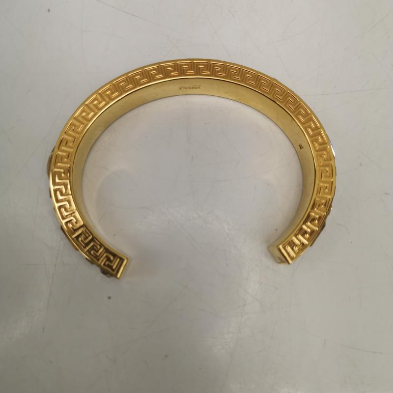 ヴェルサーチ VERSACE アクセサリー ブレスレット、バングル クリスタルローズウォンドゥカフ ブレスレット バングル XL - 金 / ゴールド / gold color メンズ USED 古着 中古 50145715