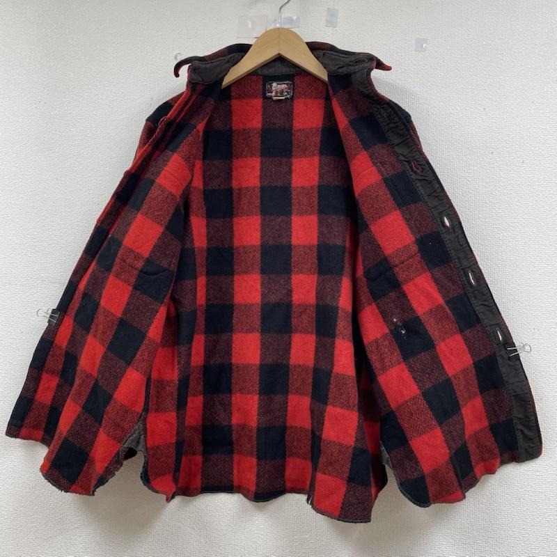 ウールリッチ WOOLRICH ジャケット、上着 ジャンパー、ブルゾン 50s 長袖 シャツ ジャケット ヴィンテージ マチ付き バッファローチェック - チェック 黒 / ブラック / black X 赤 / レッド / red メンズ USED 古着 中古 50145716