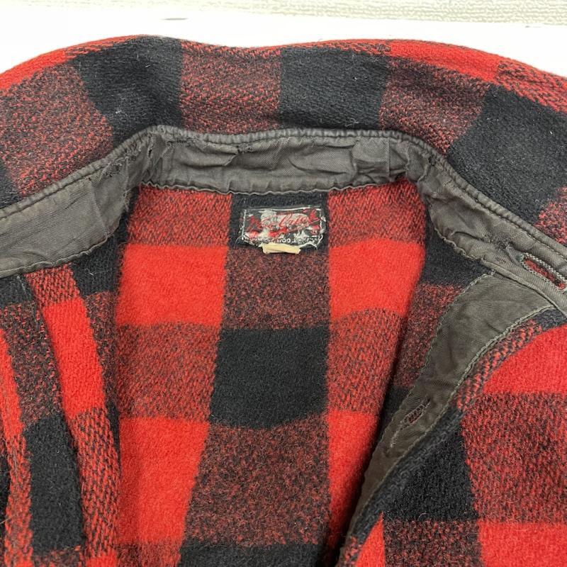 ウールリッチ WOOLRICH ジャケット、上着 ジャンパー、ブルゾン 50s 長袖 シャツ ジャケット ヴィンテージ マチ付き バッファローチェック - チェック 黒 / ブラック / black X 赤 / レッド / red メンズ USED 古着 中古 50145716
