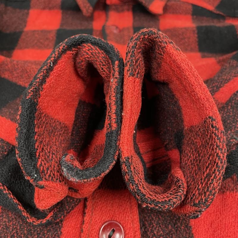 ウールリッチ WOOLRICH ジャケット、上着 ジャンパー、ブルゾン 50s 長袖 シャツ ジャケット ヴィンテージ マチ付き バッファローチェック - チェック 黒 / ブラック / black X 赤 / レッド / red メンズ USED 古着 中古 50145716