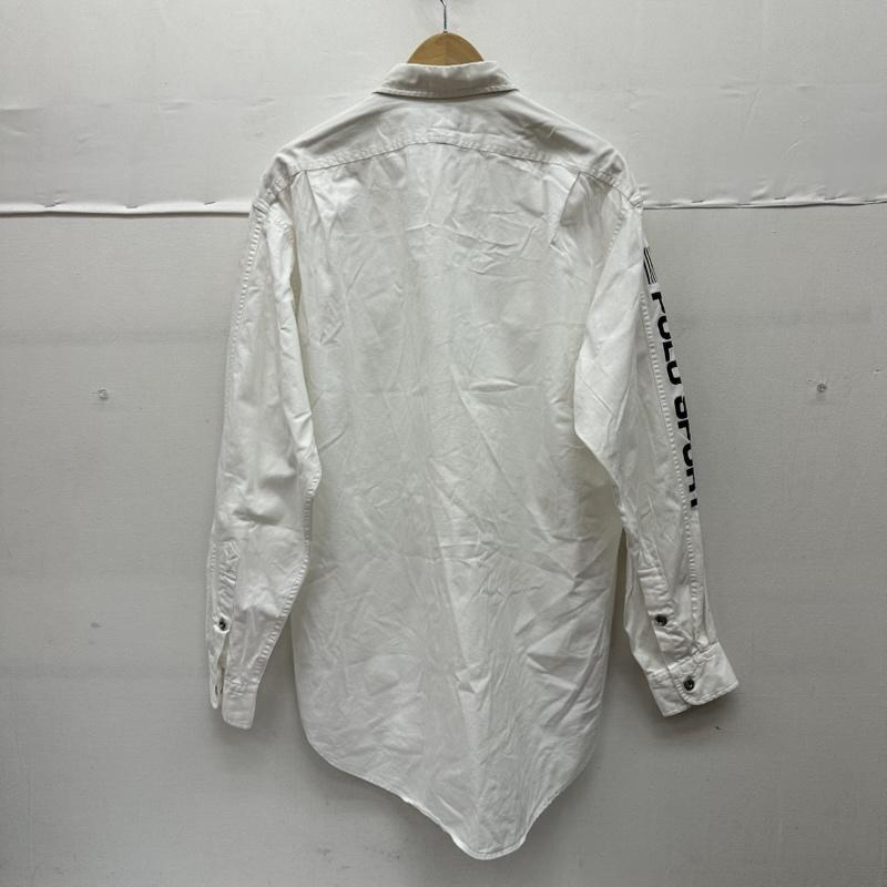 ポロスポーツラルフローレン POLOSPORT シャツ、ブラウス 長袖 90s 袖 ロゴ レギュラーカラー シャツ M 白 / ホワイト / white メンズ USED 古着 中古 50145723