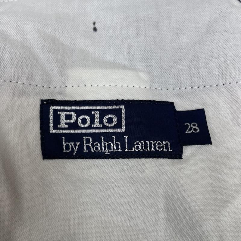 ポロバイラルフローレン Polo by RALPH LAUREN パンツ ワークパンツ、ペインターパンツ 90s 2タック スラックス コーデュロイ パンツ ジップフライ スリム 細目 タイトシルエット 28インチ 無地 紺 / ネイビー / navy メンズ USED 古着 中古 50145726