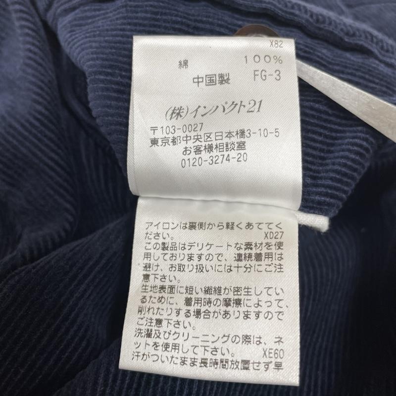 ポロバイラルフローレン Polo by RALPH LAUREN パンツ ワークパンツ、ペインターパンツ 90s 2タック スラックス コーデュロイ パンツ ジップフライ スリム 細目 タイトシルエット 28インチ 無地 紺 / ネイビー / navy メンズ USED 古着 中古 50145726