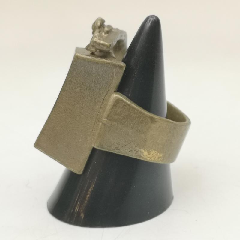 古着 USED アクセサリー 指輪 フィンランド ヴィンテージ ビョルン ヴェクストロム クリム フレーム ブロンズ リング 16号 - メンズ USED 古着 中古 50145735