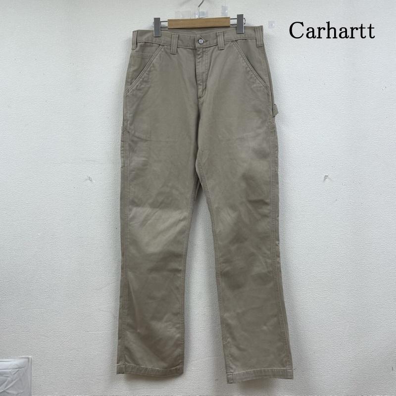 カーハート Carhartt パンツ ワークパンツ、ペインターパンツ B324 FDK トラウザー ワークパンツ ペインターパンツ リラックスフィット 33インチ ロゴ、文字 X 刺繍 ベージュ / ベージュ / beige メンズ USED 古着 中古 50145744