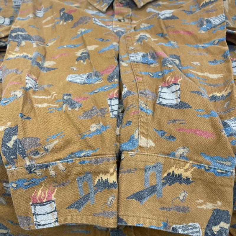 オベイ OBEY シャツ、ブラウス 長袖 長袖 フランネルシャツ ブラウス Shirt ロングスリーブ 総柄 プリント M 総柄 マルチカラー / マルチカラー / multicolor メンズ USED 古着 中古 50145746