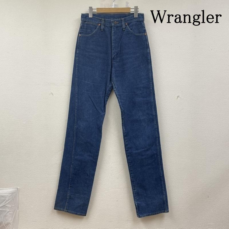 ラングラー Wrangler パンツ デニム、ジーンズ 80s ヴィンテージ カナダ製 スリム デニム パンツ ジップフライ ロゴ 刺繍 パッチ サイズ11 - ロゴ、文字 X 刺繍 インディゴ / インディゴ / Indigo メンズ USED 古着 中古 50145748