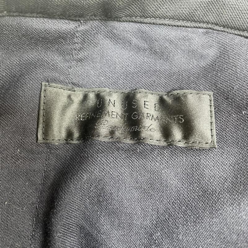 アンユーズド UNUSED パンツ スラックス 16SS WIDE WRAP PANTS サイドベルト ワイド スラックス パンツ アシンメトリ― UW0481 サイズ00 - 無地 紺 / ネイビー / navy メンズ USED 古着 中古 50145751